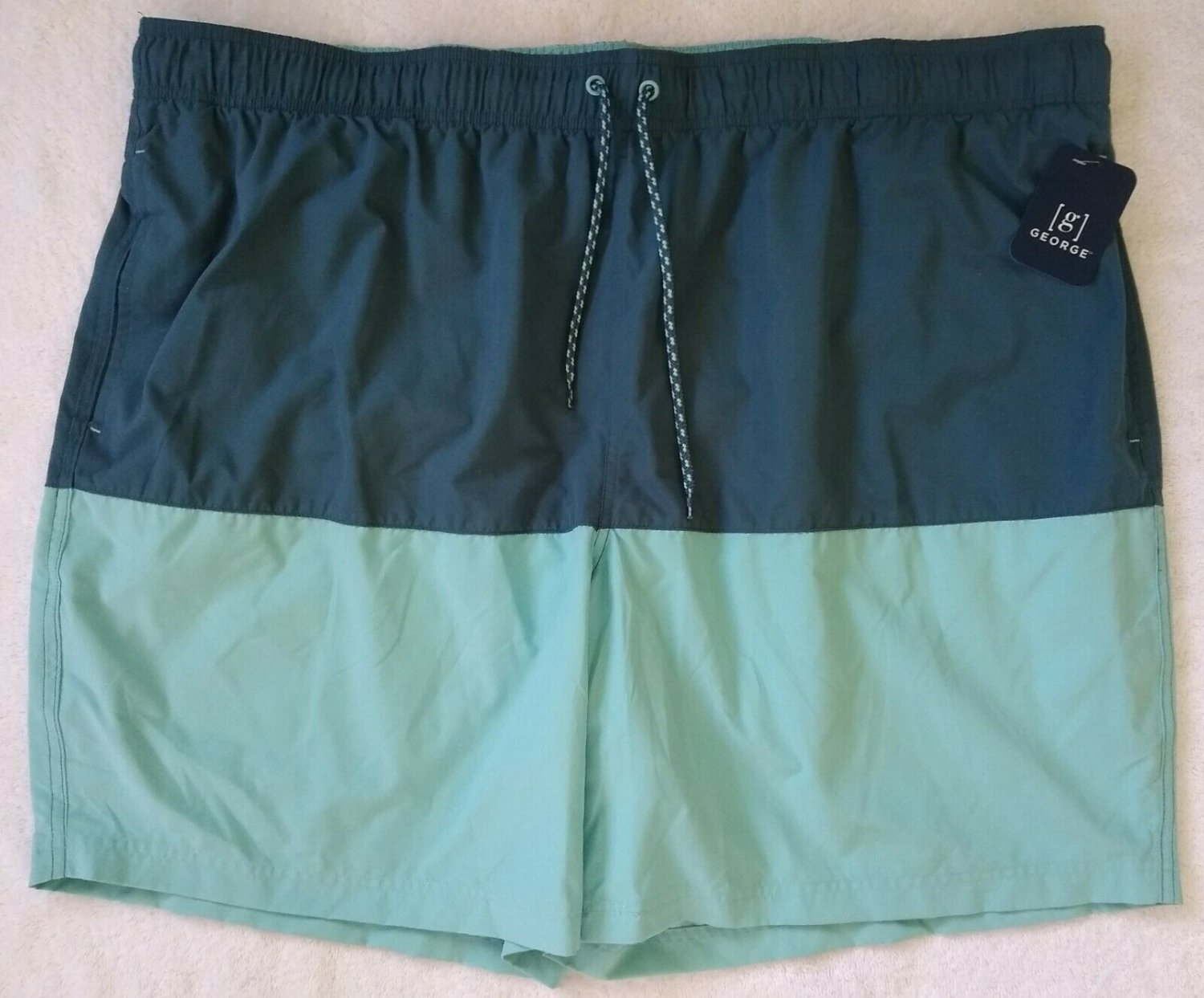 Men's Swim Trunks All Guy Stretch Size 3XL (4850) Blue Shark