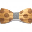 Mahoosive Wooden Polka Dot Bow Tie