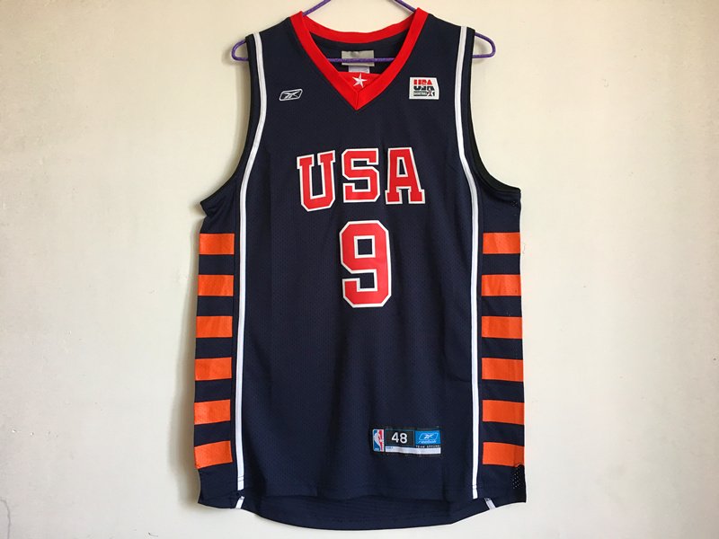2004 Athens Olympic Team 9 LeBron James USA Basketball Jersey