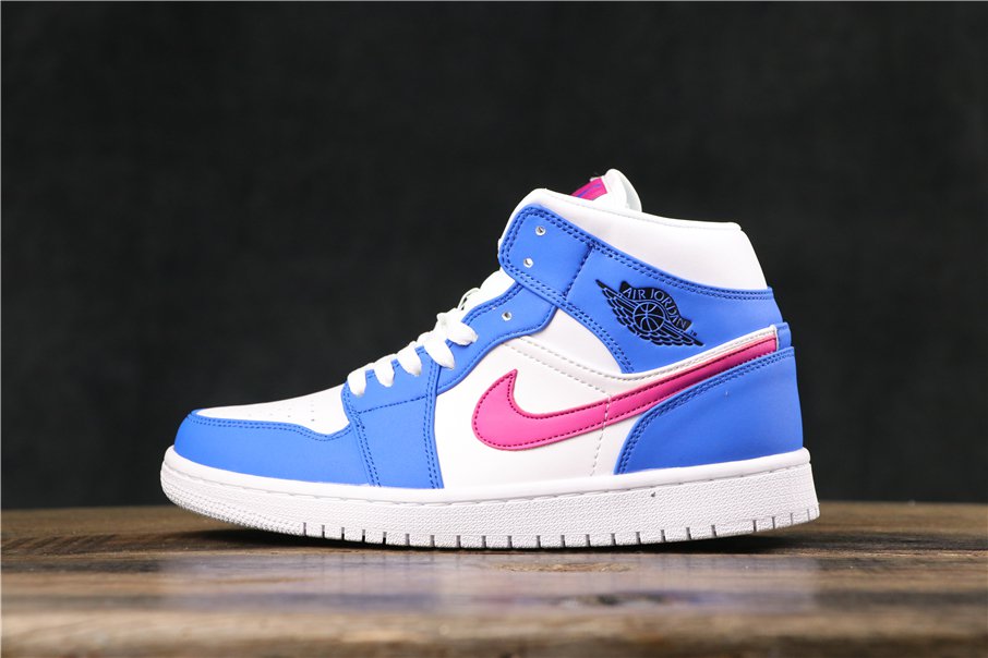Air Jordan 1 Mid Hyper Royal Hyper Violet-White 554724-451