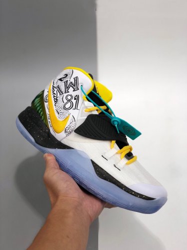 kyrie 6 white black