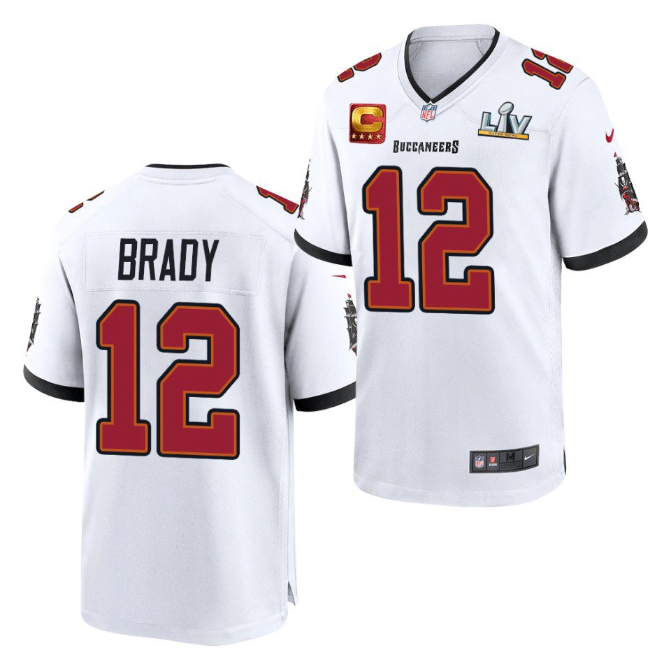 white tom brady super bowl jersey