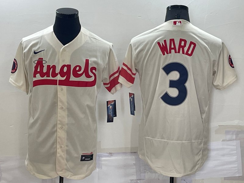 2022-23 City Connect Youth Los Angeles Angels Taylor Ward 3 Taylor Ward  Jersey - Cream - Bluefink