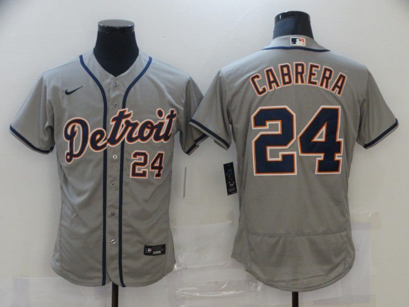 Detroit Tigers White #24 Miguel Cabrera Flex Base Stitched MLB Jersey