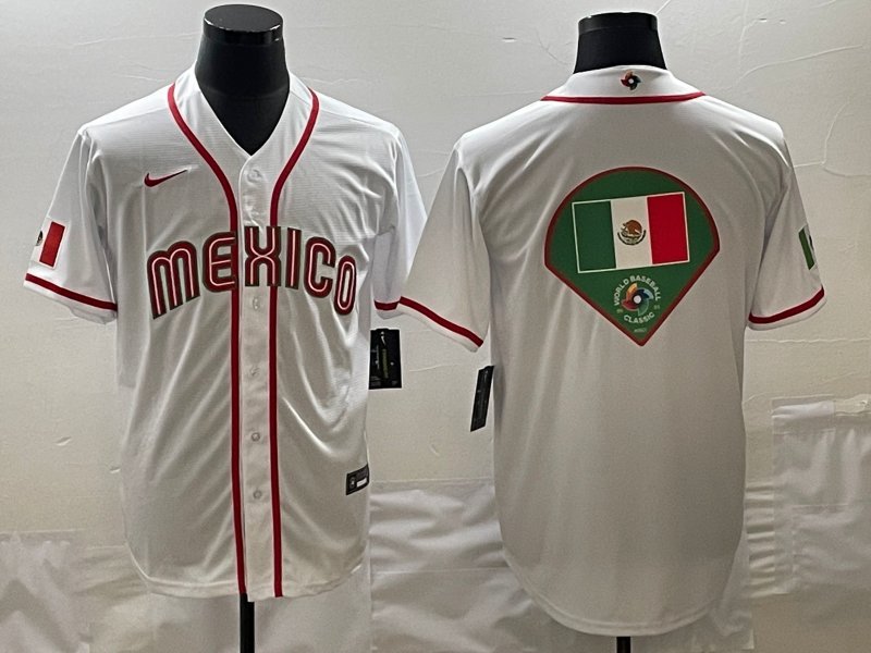 Men's Mexico Baseball 2023 White World Baseball Big Logo Classic