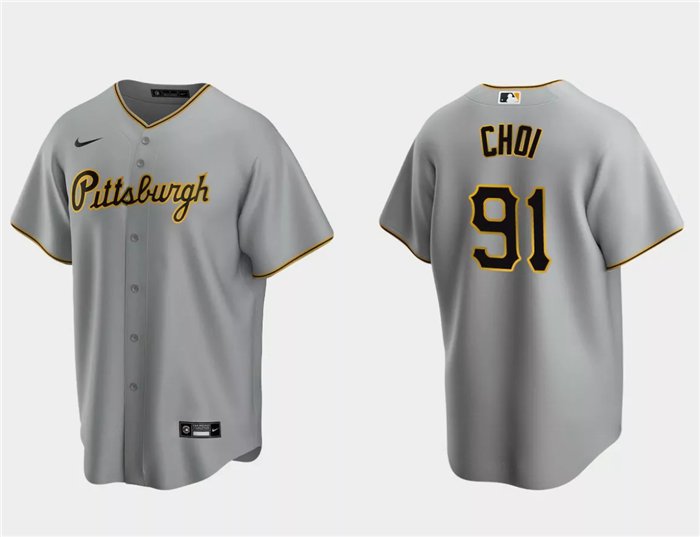 Ji Man Choi T-Shirt Shirsey Pittsburgh Pirates Soft Jersey #91 (S-2XL)