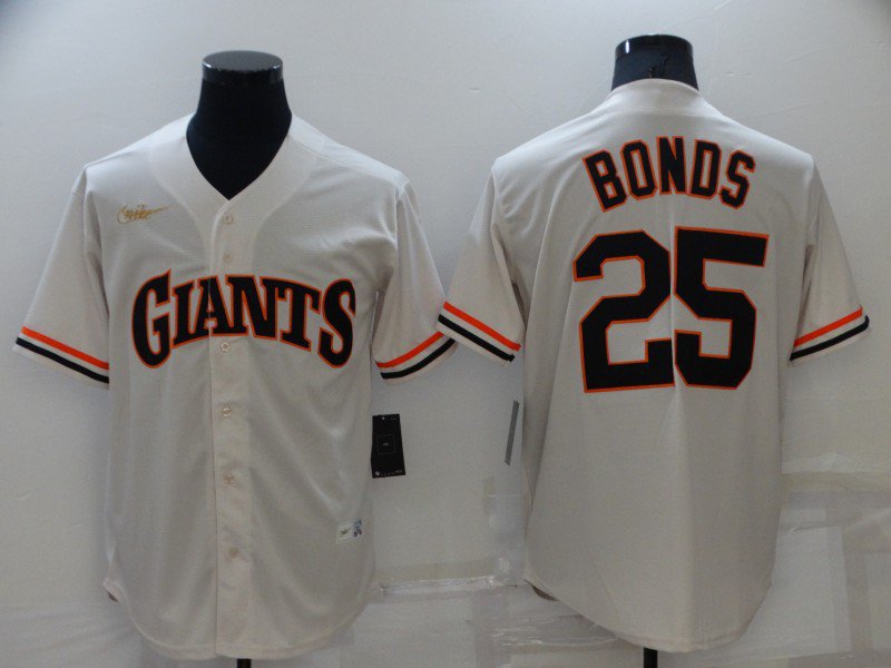 Sold at Auction: San Francisco Giants Barry Bonds #25 Stitched Jersey Size  2X. Cooperstown Collection.