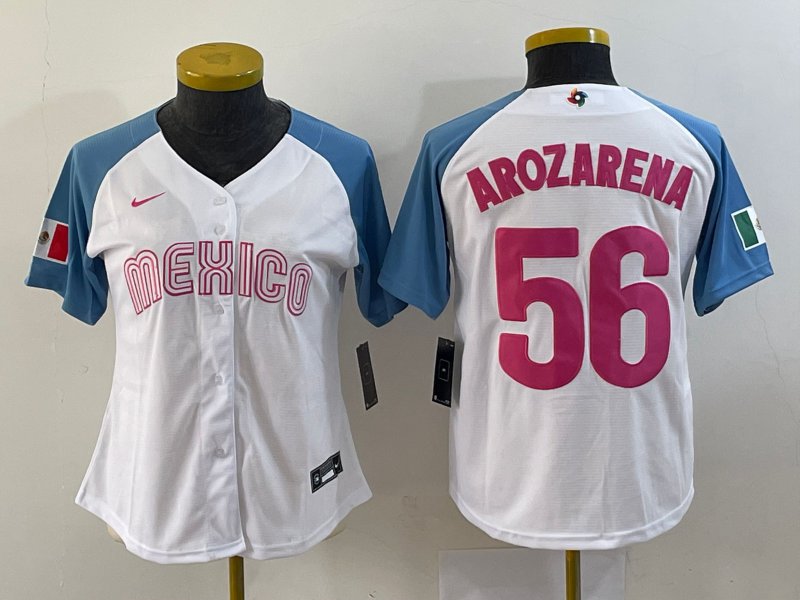 Randy Arozarena #56 Jersey Arozarena Mexico World Baseball Jersey