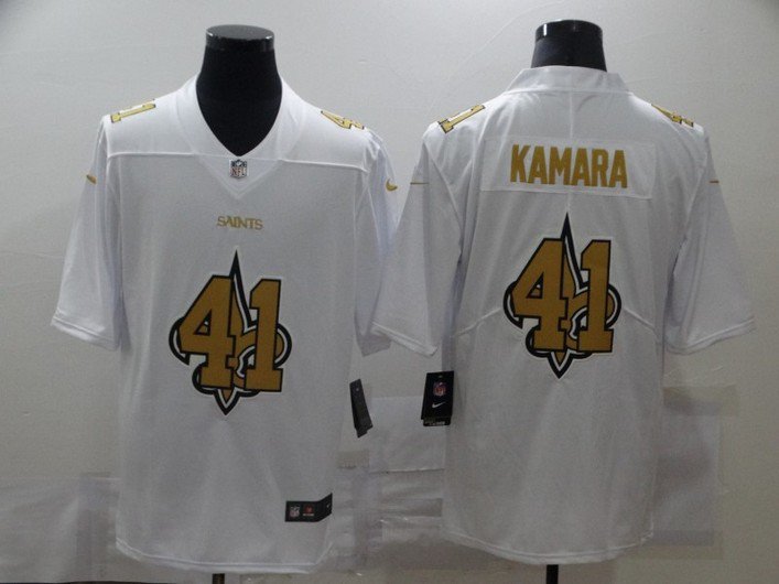 New Orleans Saints NFL #41 Alvin Kamara White Color Rush Legend Jersey