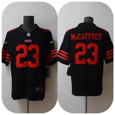 Christian McCaffrey #23 San Francisco 49ers Vapor Black Stitched