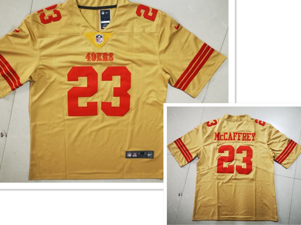 San Francisco 49ers Christian McCaffrey #23 Vapor Rush White Stitched Jersey