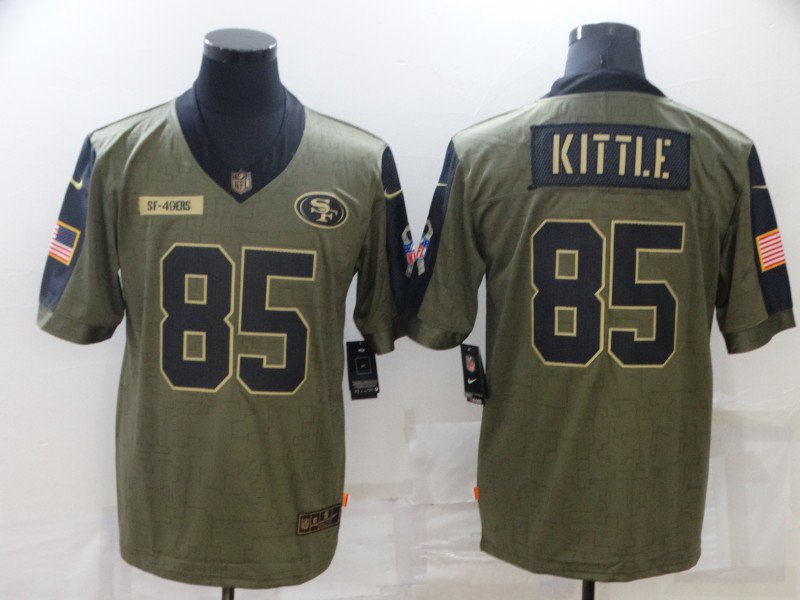 San Francisco 49ers #85 George Kittle 2021 Red With C Patch 75th Anniversary  Vapor Untouchabl in 2023