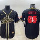 San Francisco 49ers #85 George Kittle 2021 Red With C Patch 75th Anniversary  Vapor Untouchabl in 2023