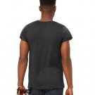 FWD Fashion Unisex Jersey Rolled Cuff T-Shirt - BLACK - XS DARK GRY HEATHER S