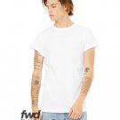 FWD Fashion Unisex Jersey Rolled Cuff T-Shirt - BLACK - XS WHITE XS