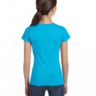 Girls' Fine Jersey T-Shirt - AQUA - XS AQUA L
