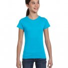 Girls' Fine Jersey T-Shirt - AQUA - XS AQUA M