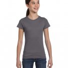 Girls' Fine Jersey T-Shirt - AQUA - XS CHARCOAL XL