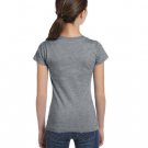 Girls' Fine Jersey T-Shirt - AQUA - XS GRANITE HEATHER XL