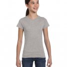 Girls' Fine Jersey T-Shirt - AQUA - XS HEATHER M
