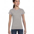Girls' Fine Jersey T-Shirt - AQUA - XS HEATHER XS