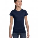 Girls' Fine Jersey T-Shirt - AQUA - XS NAVY M
