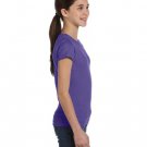 Girls' Fine Jersey T-Shirt - AQUA - XS PURPLE XL