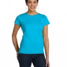 Ladies' Fine Jersey T-Shirt - VINTAGE BURGUNDY - XS AQUA 2XL