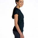 Ladies' Fine Jersey T-Shirt - VINTAGE BURGUNDY - XS BLACK L