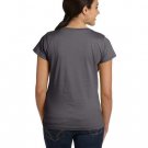 Ladies' Fine Jersey T-Shirt - VINTAGE BURGUNDY - XS CHARCOAL 3XL