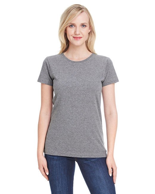 Ladies' Fine Jersey T-Shirt - VINTAGE BURGUNDY - XS GRANITE HEATHER 2XL