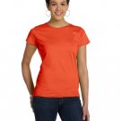 Ladies' Fine Jersey T-Shirt - VINTAGE BURGUNDY - XS ORANGE S