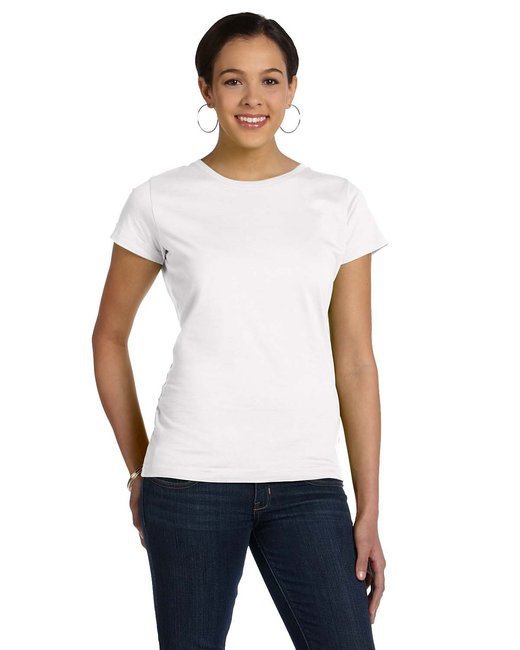 Ladies' Fine Jersey T-Shirt - VINTAGE BURGUNDY - XS WHITE 2XL