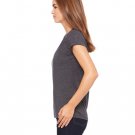 Ladies' Jersey Short-Sleeve V-Neck T-Shirt - DARK GRY HEATHER - S DARK GRY HEATHER M