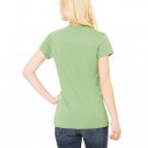 Ladies' Jersey Short-Sleeve V-Neck T-Shirt - DARK GRY HEATHER - S LEAF S