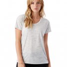 Ladies' Kimber Slinky Jersey T-Shirt - ARMY GREEN - L OATMEAL HEATHER M