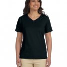 Ladies' Premium Jersey V-Neck T-Shirt - BLACK - S BLACK 2XL