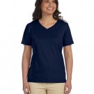 Ladies' Premium Jersey V-Neck T-Shirt - BLACK - S NAVY S