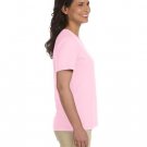 Ladies' Premium Jersey V-Neck T-Shirt - BLACK - S PINK 2XL