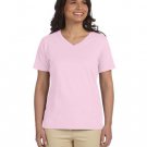Ladies' Premium Jersey V-Neck T-Shirt - BLACK - S PINK S