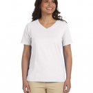 Ladies' Premium Jersey V-Neck T-Shirt - BLACK - S WHITE S