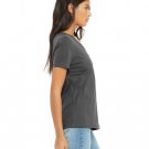 Ladies' Relaxed Jersey V-Neck T-Shirt - BERRY - S ASPHALT L