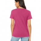 Ladies' Relaxed Jersey V-Neck T-Shirt - BERRY - S BERRY S