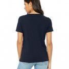 Ladies' Relaxed Jersey V-Neck T-Shirt - BERRY - S NAVY S