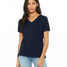 Ladies' Relaxed Jersey V-Neck T-Shirt - BERRY - S NAVY XL