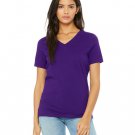 Ladies' Relaxed Jersey V-Neck T-Shirt - BERRY - S TEAM PURPLE 2XL