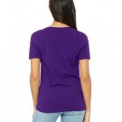 Ladies' Relaxed Jersey V-Neck T-Shirt - BERRY - S TEAM PURPLE M