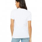 Ladies' Relaxed Jersey V-Neck T-Shirt - BERRY - S WHITE S