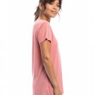 Ladies' Slinky-Jersey V-Neck T-Shirt - ARMY GREEN - L ROSE BLOOM M