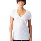 Ladies' Slinky-Jersey V-Neck T-Shirt - ARMY GREEN - L WHITE M